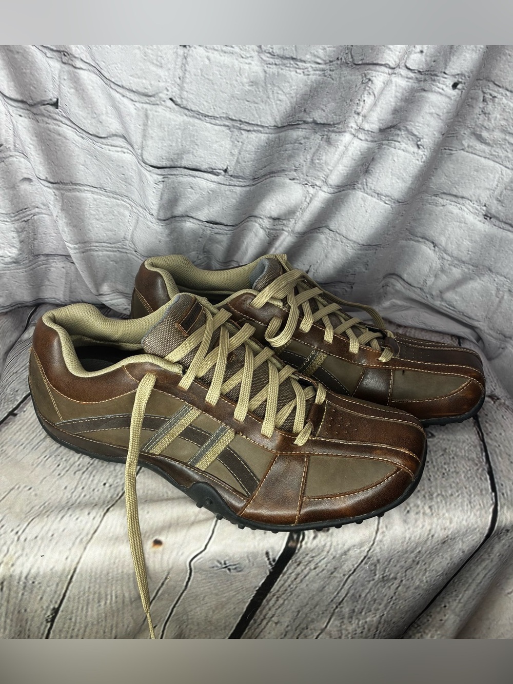 Skechers y2k Utility Gorpcore Urban Explorer Brown Leather Oxford Sneakers 14